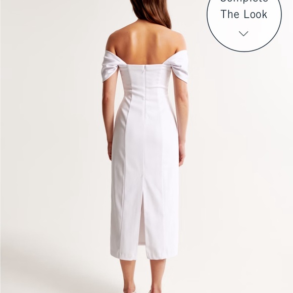 NWT Abercrombie White Off the Shoulder Dress - Picture 3 of 10